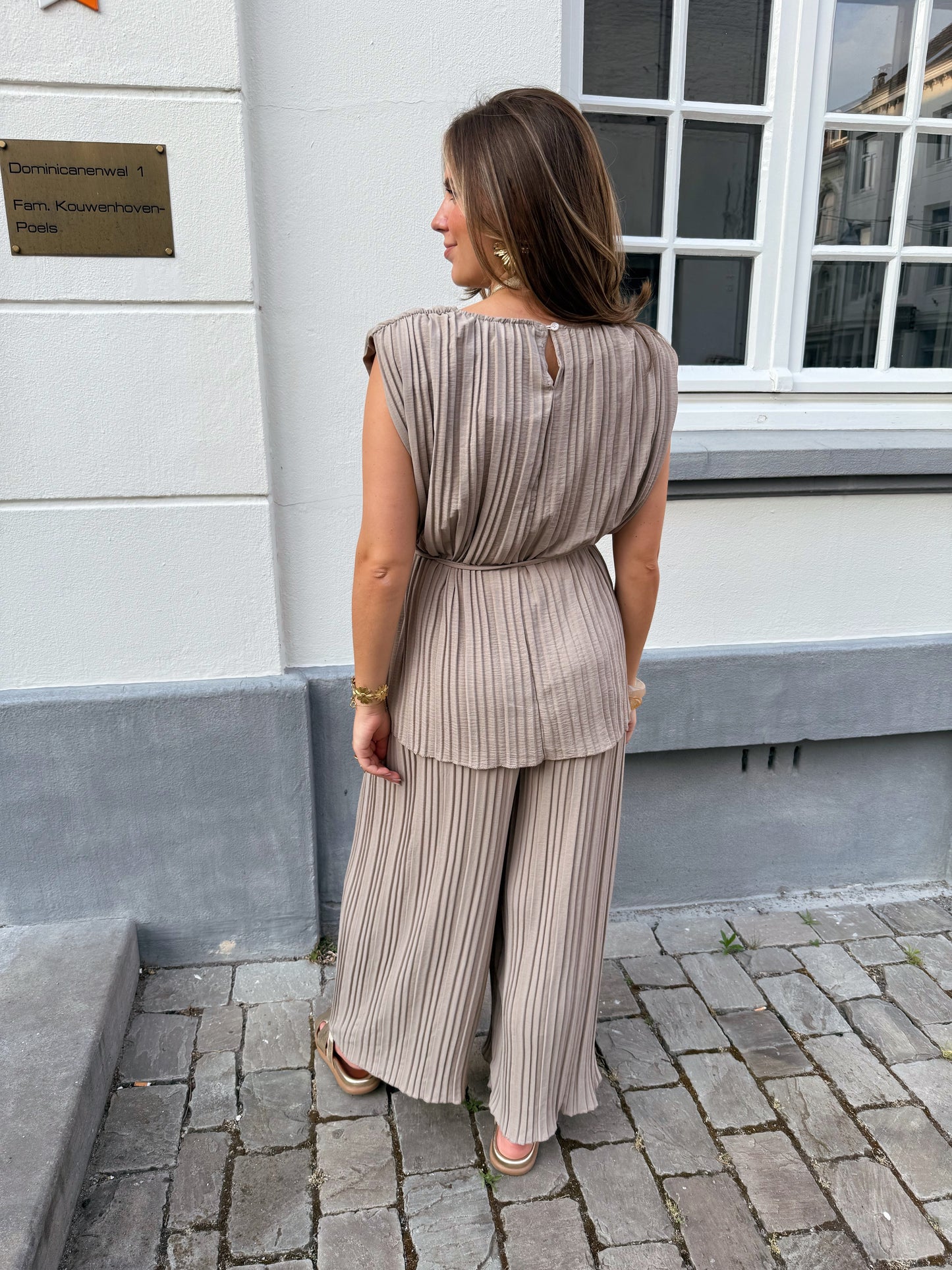 Chic co-ord set - Grijs/Beige