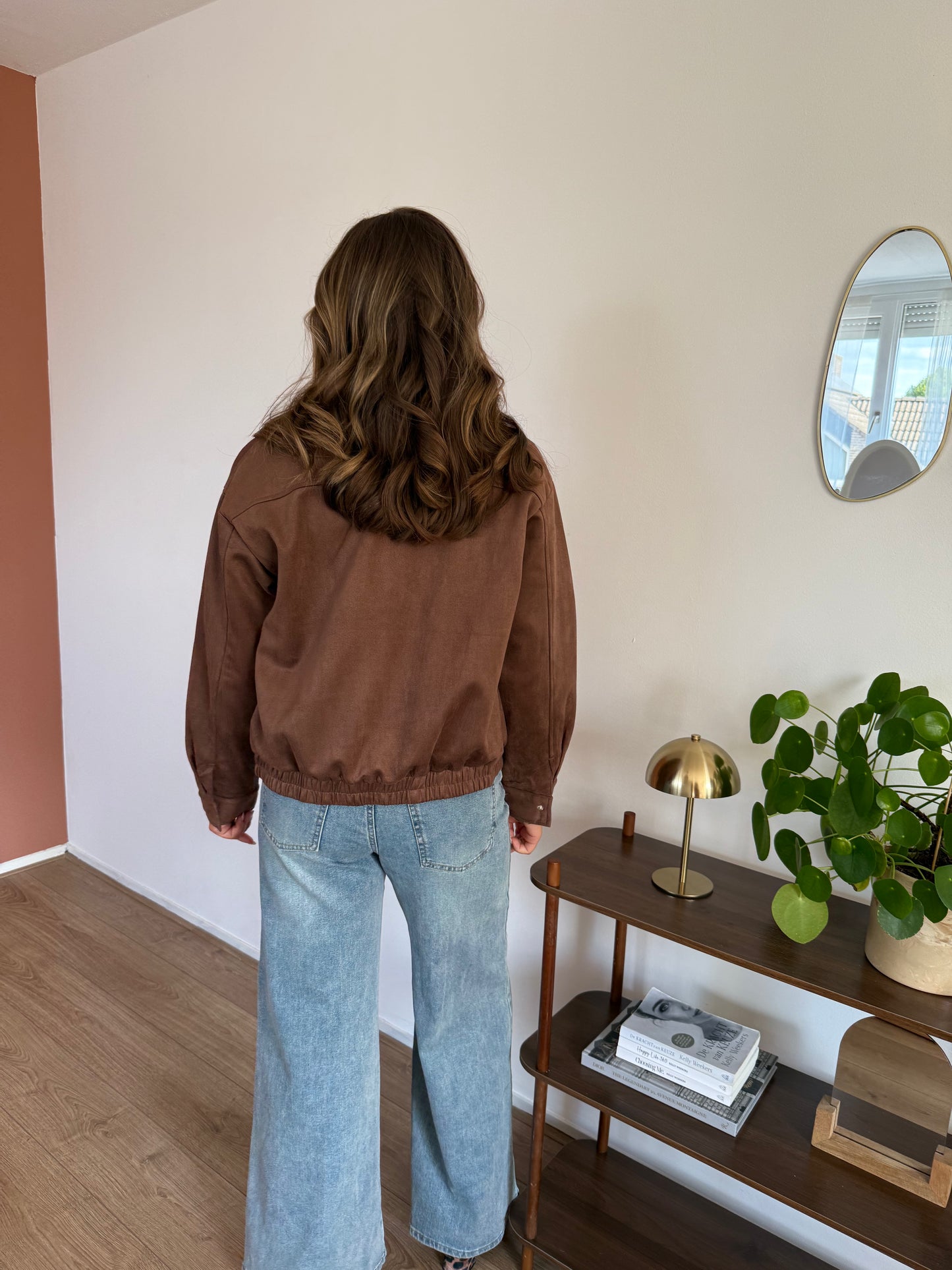 Suede bomber jas - Bruin