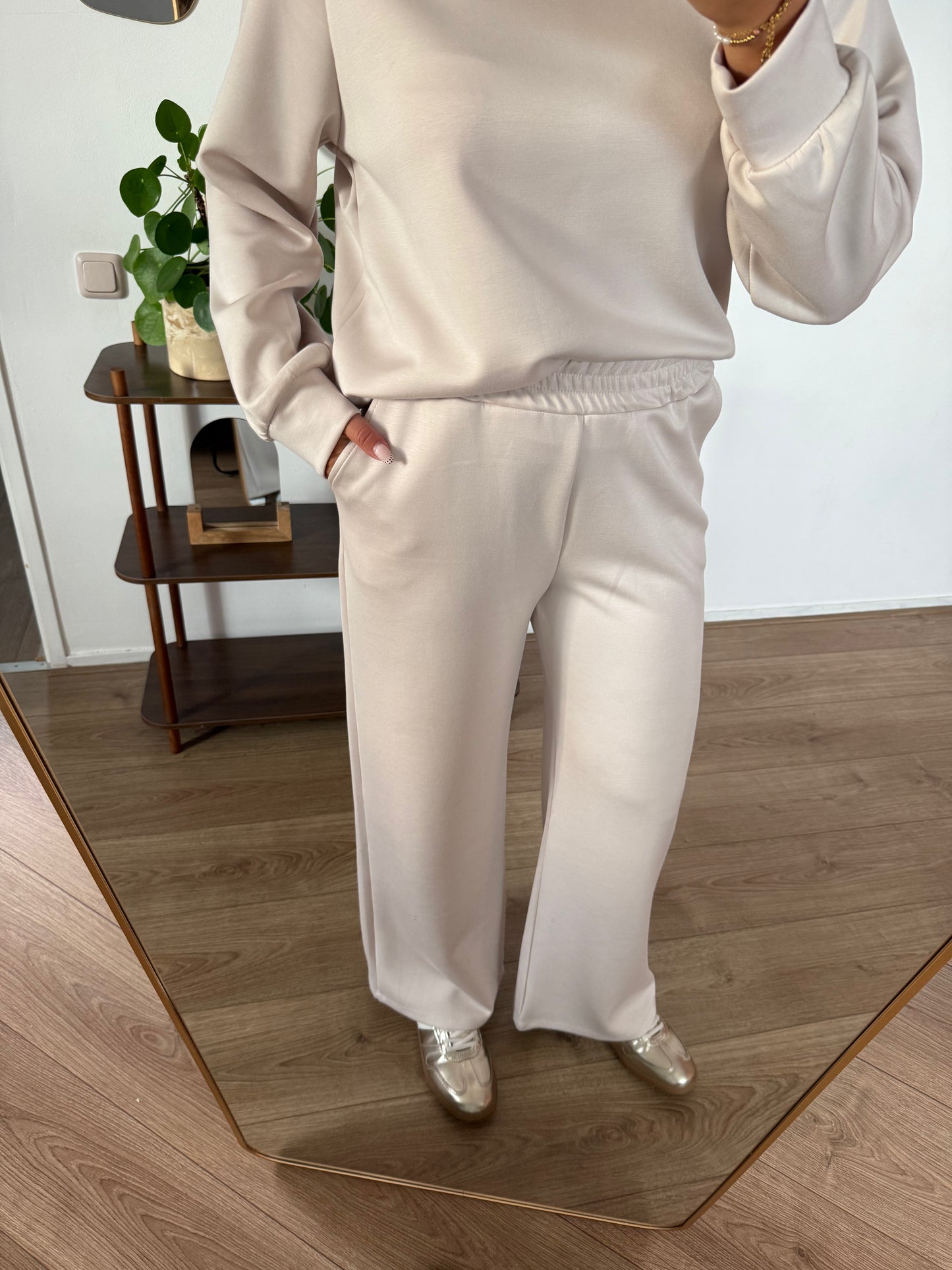 Comfy set met lange mouwen - Beige