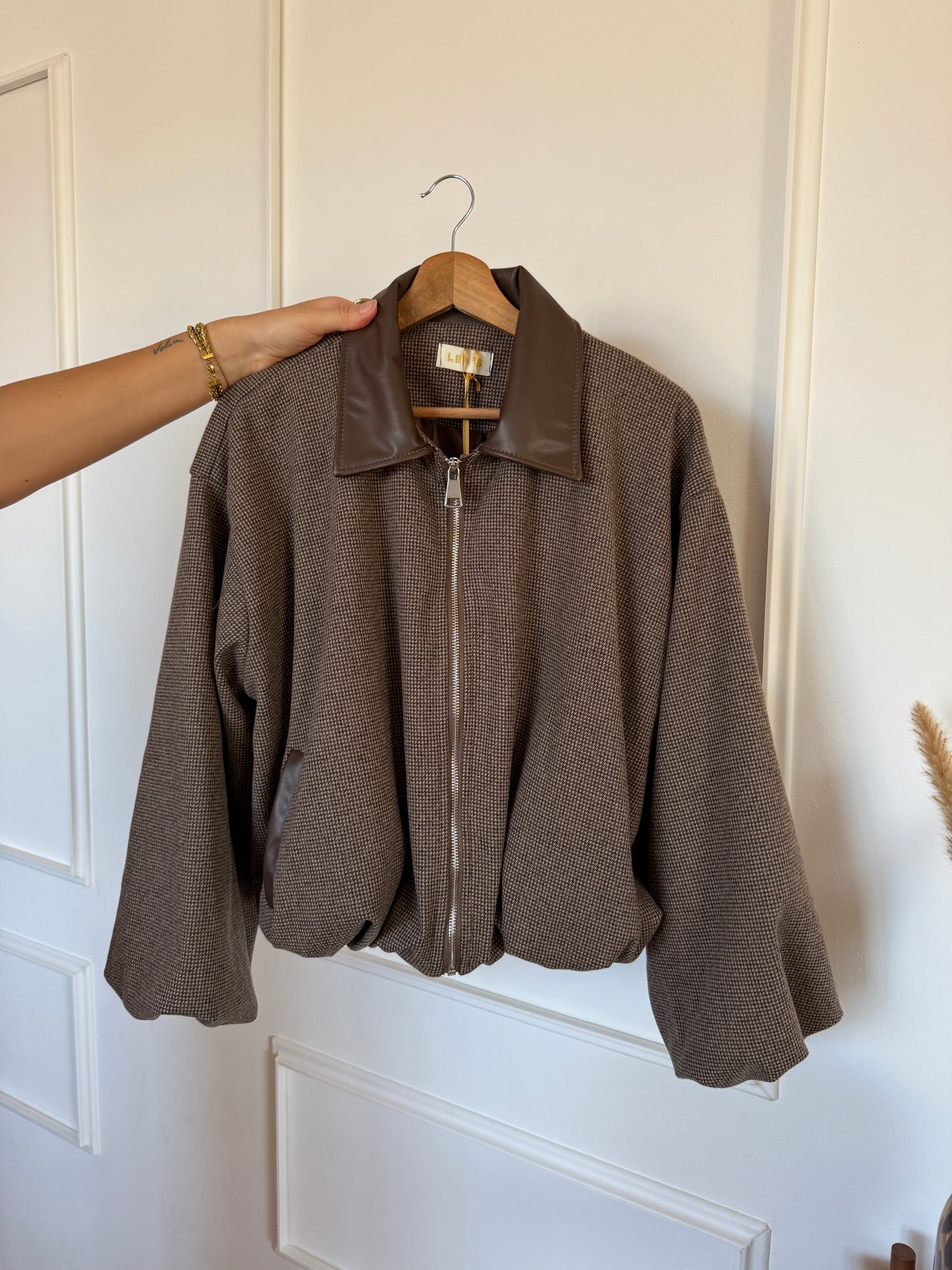 Balloon fit jack - bruin/ruit