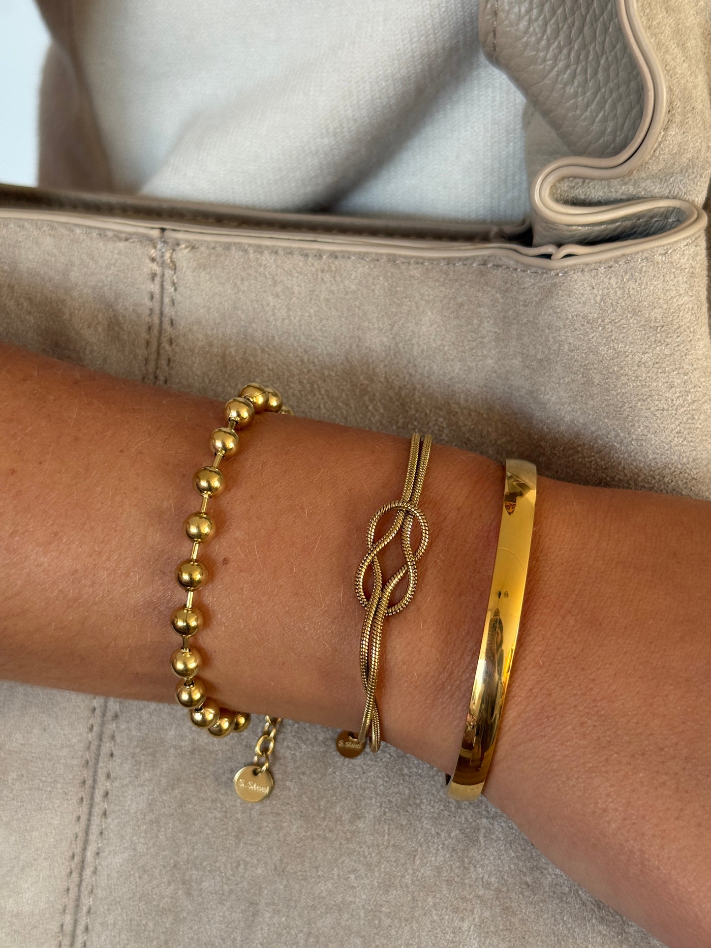 Armband met bolletjes - Goud