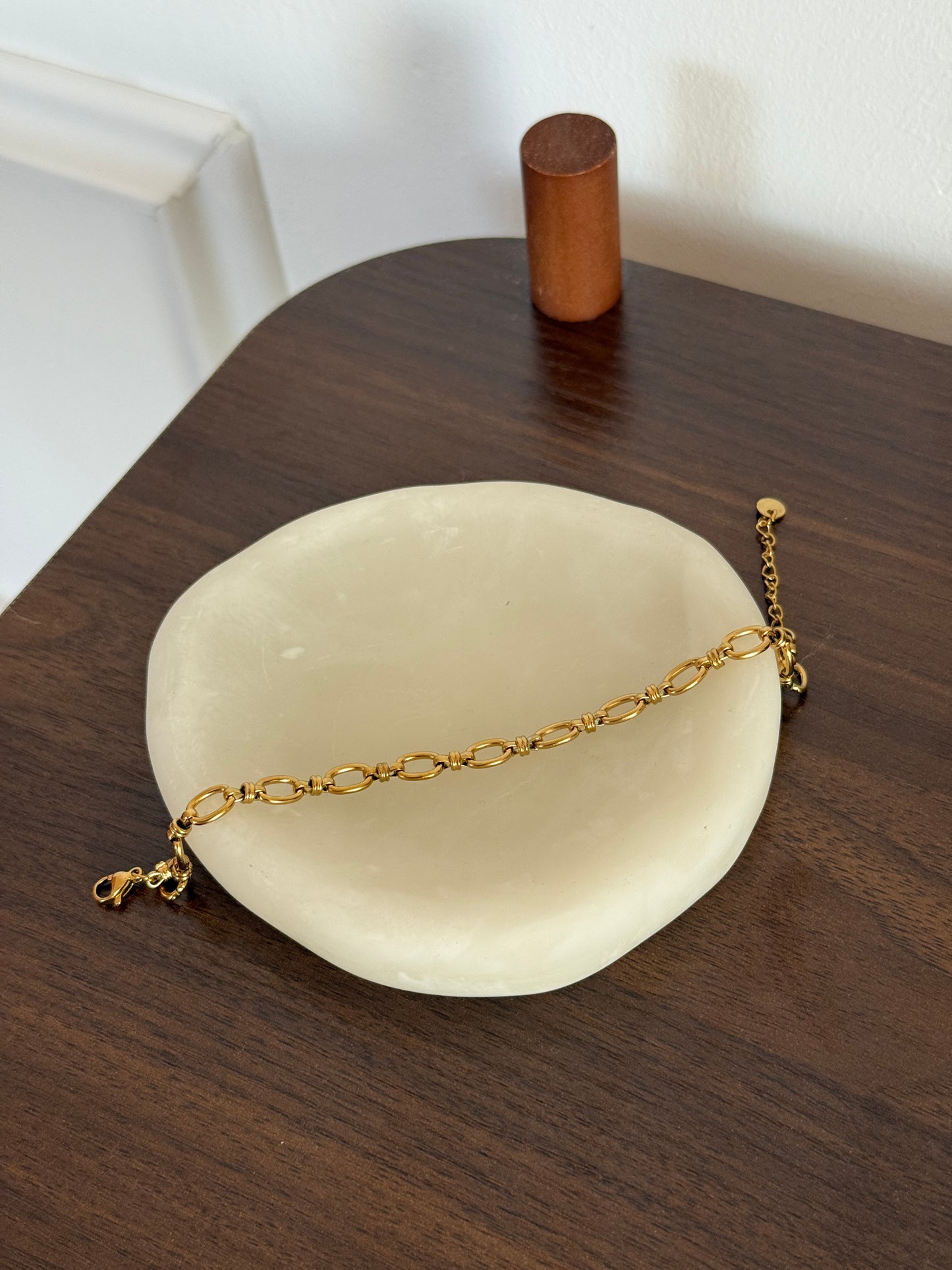 Armband ronde schakel - Goud
