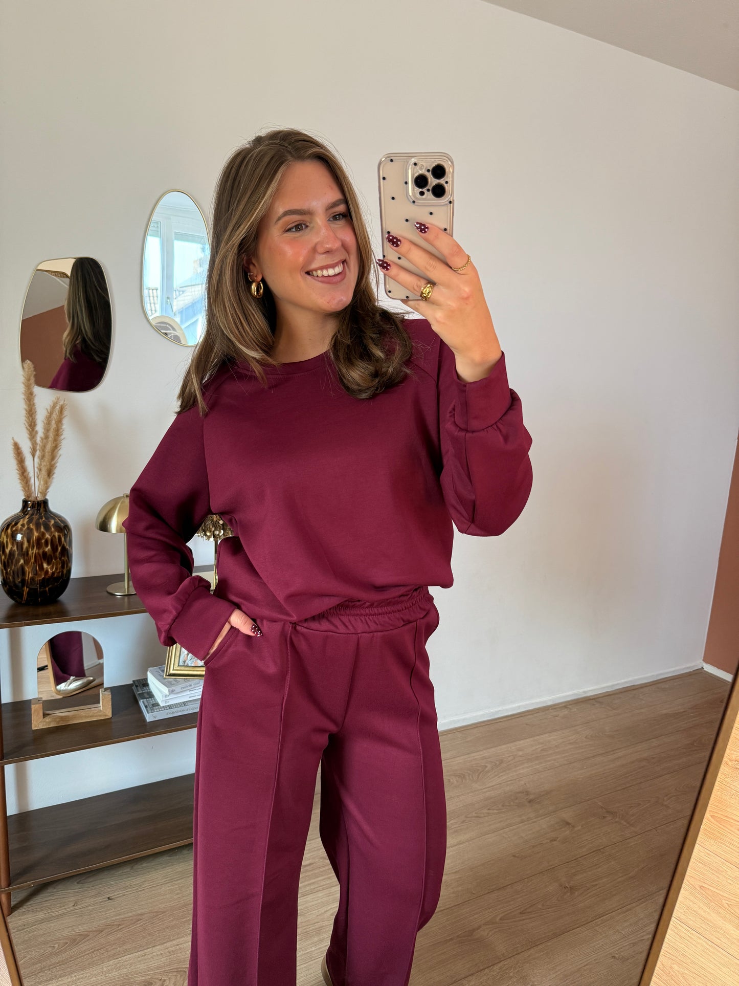 Comfy set met lange mouwen - Bordeaux