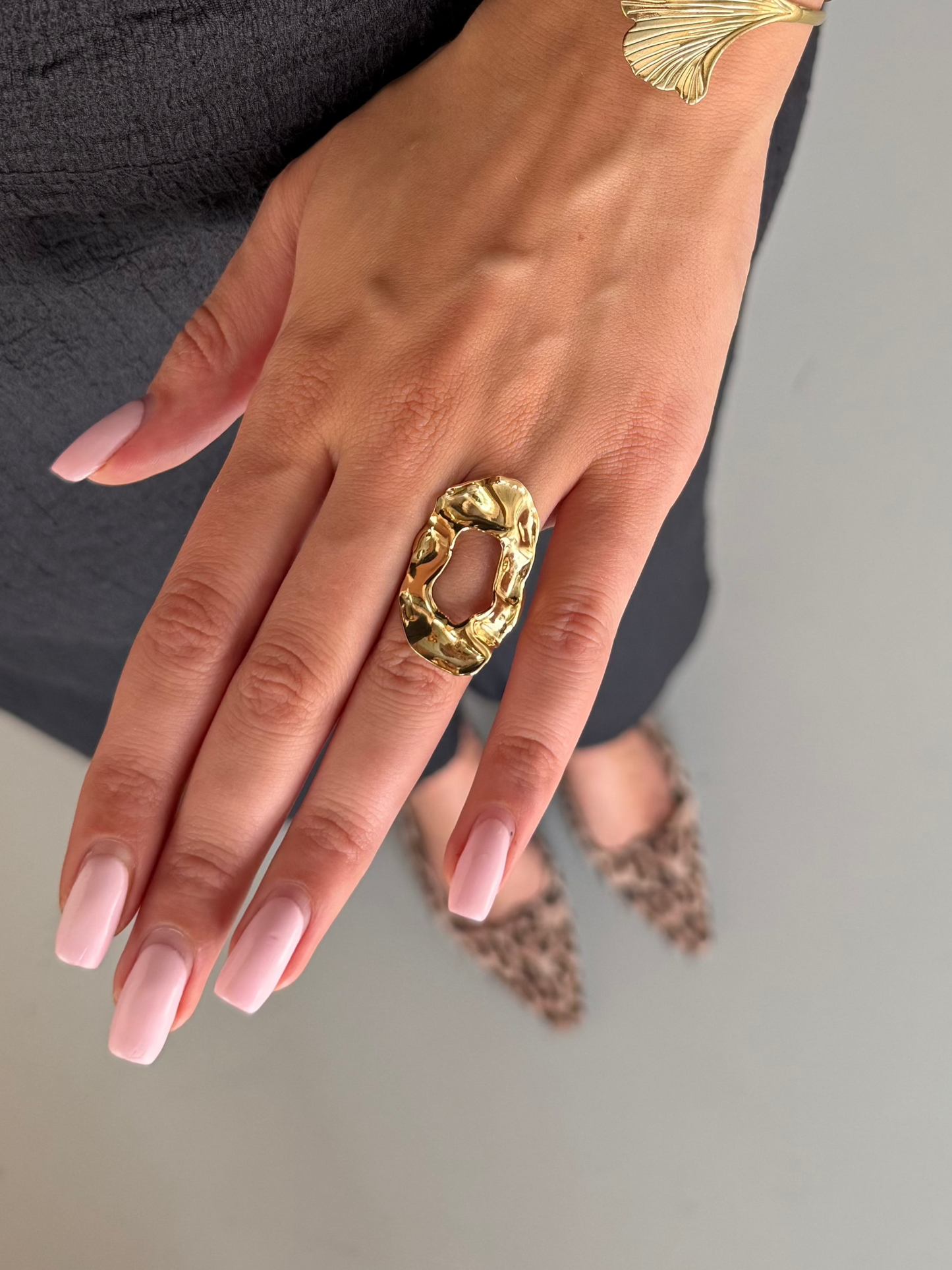 Ring vintage open - Goud