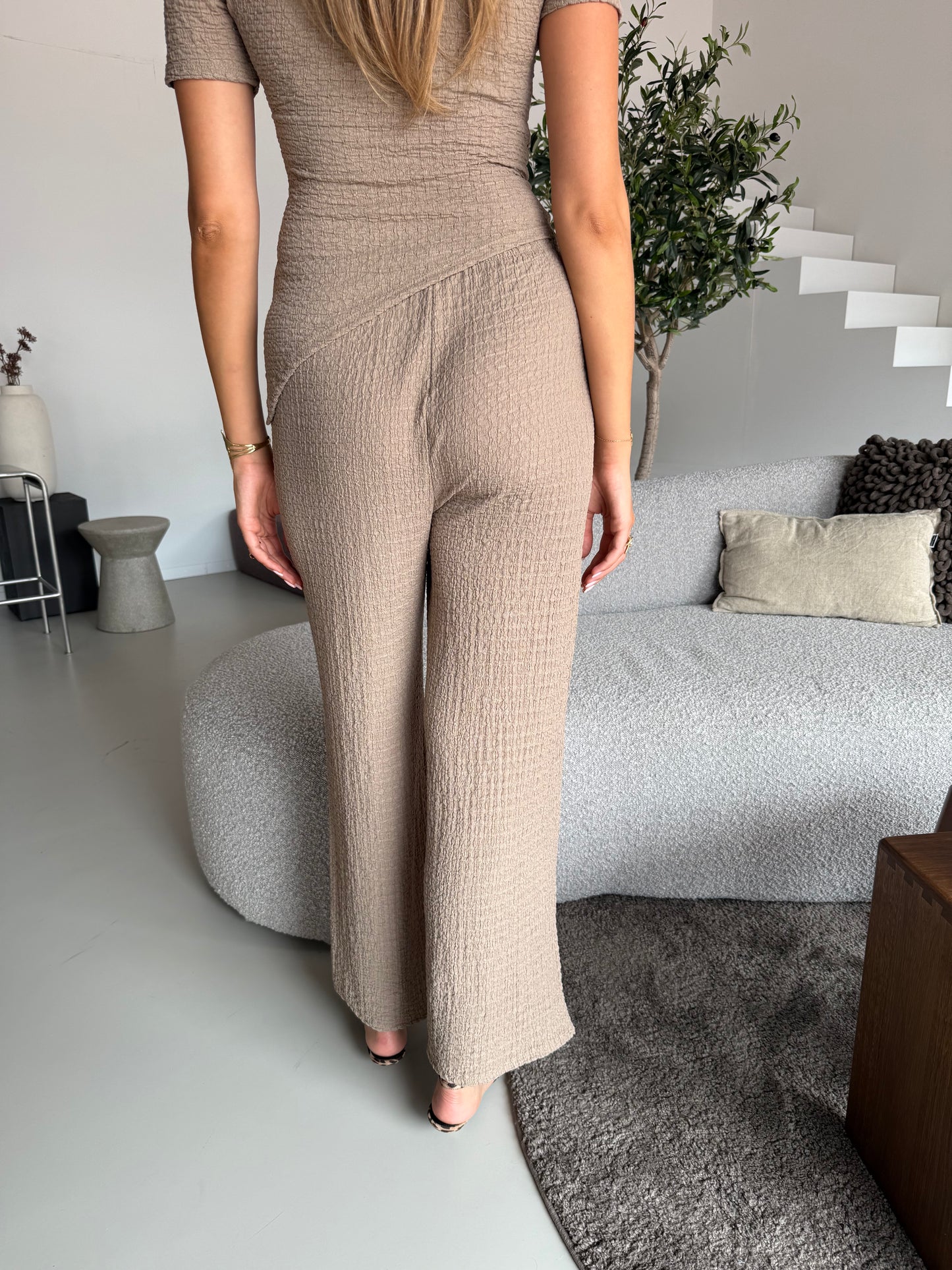 Co-ord set comfy chique - Bruin