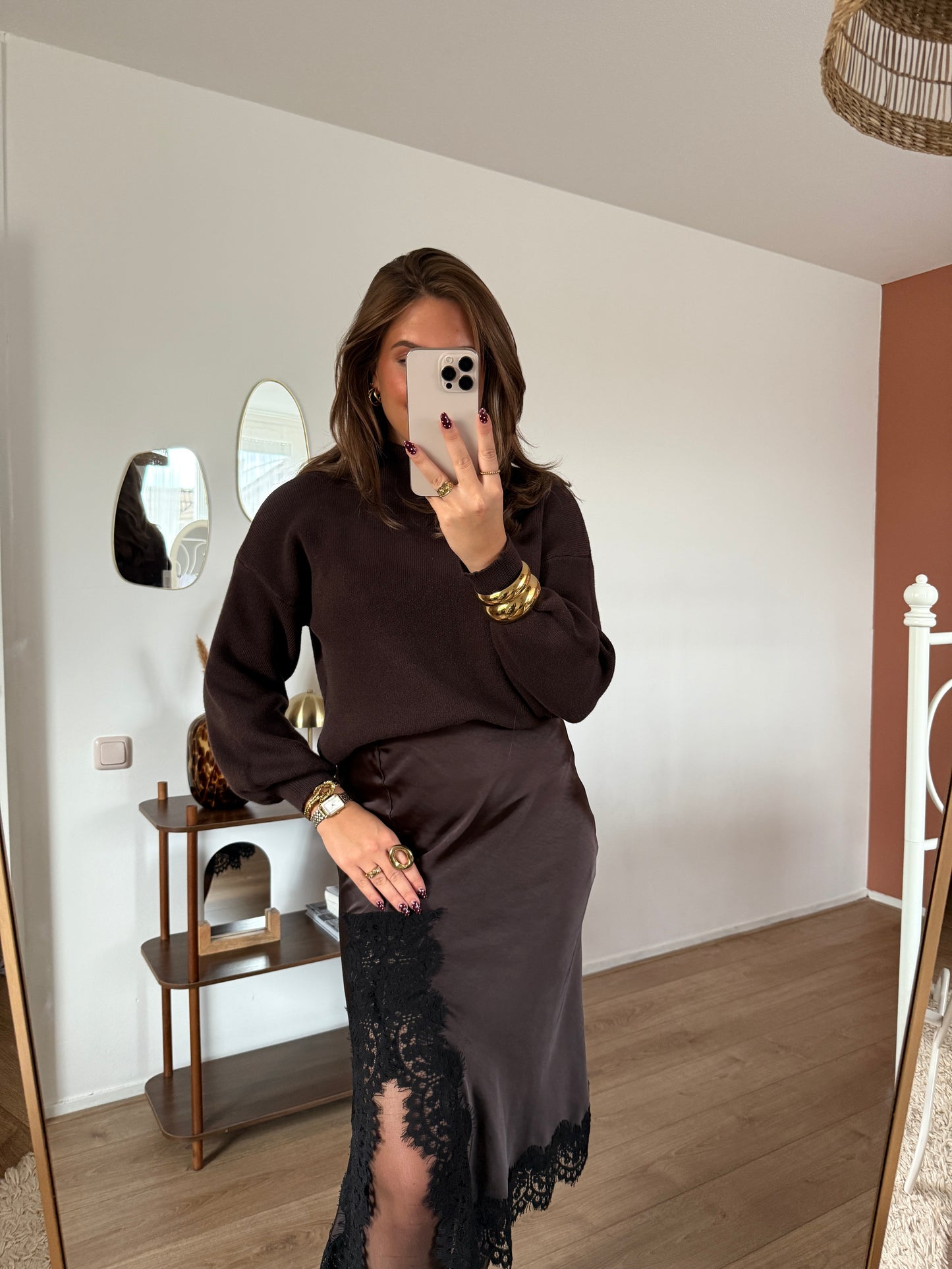 NOOR rok - bruin/zwart