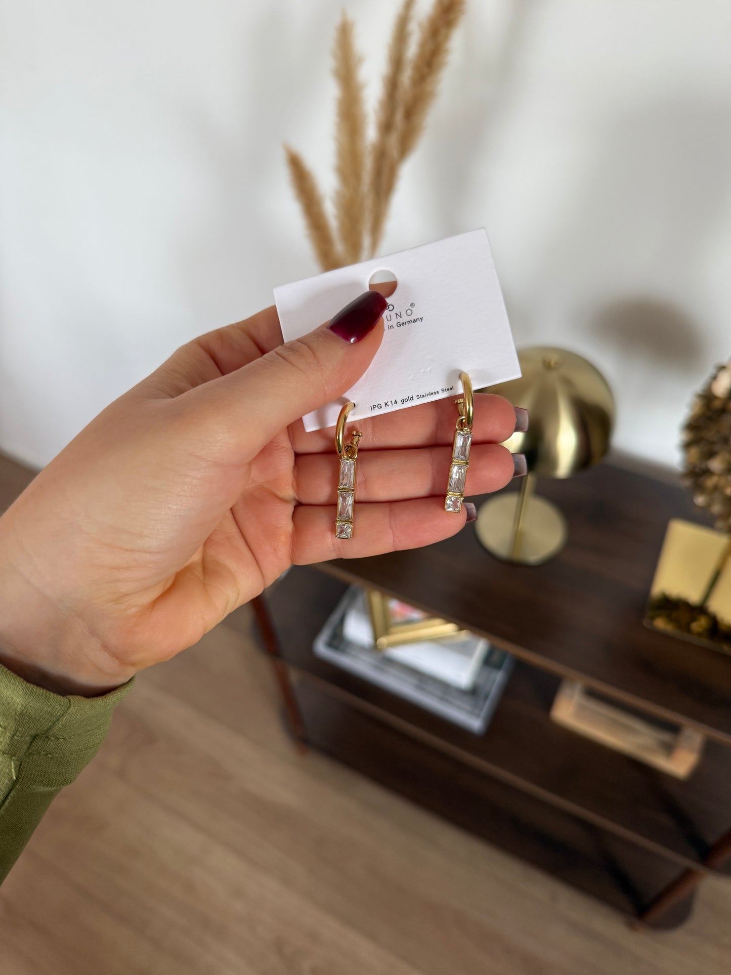 Festive oorbellen - goud