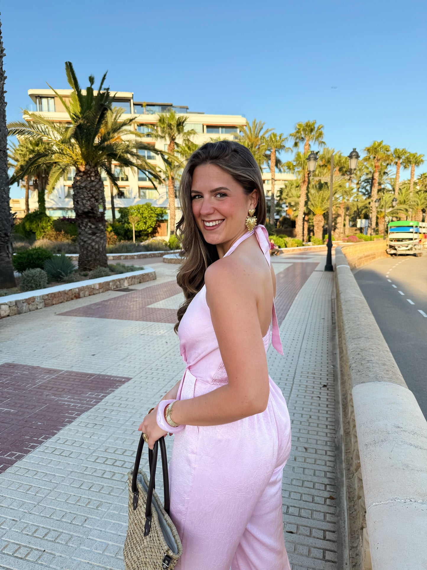 Jumpsuit halter - Roze