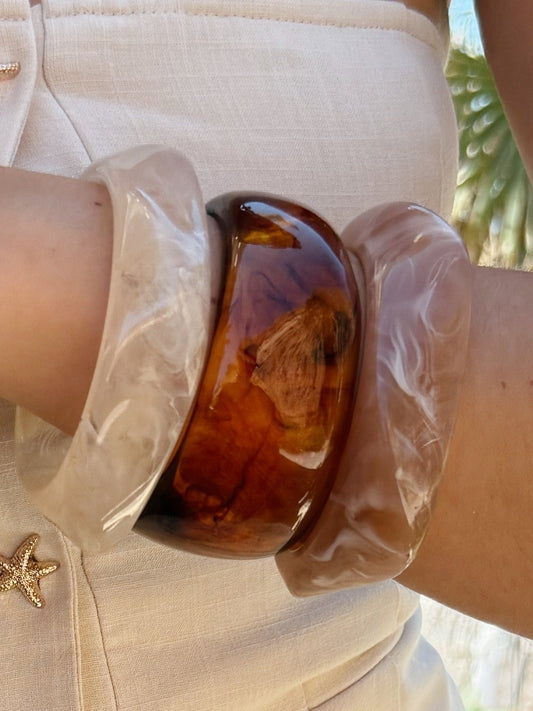 Armband massief - Oud roze