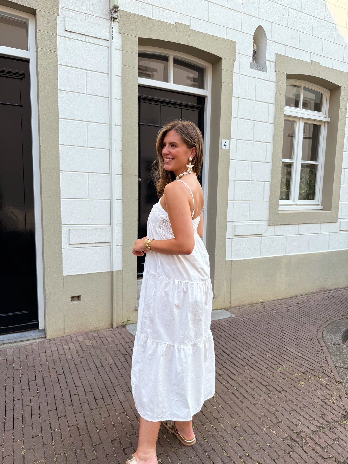 Jurk met volanten - Wit