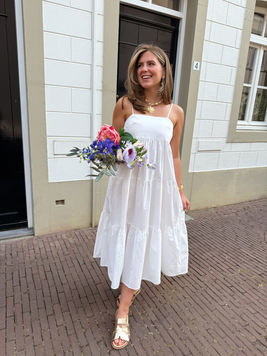 Jurk met volanten - Wit