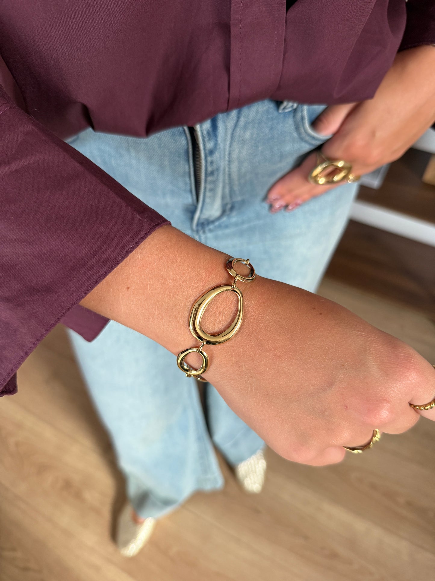 Armband ronde schakel