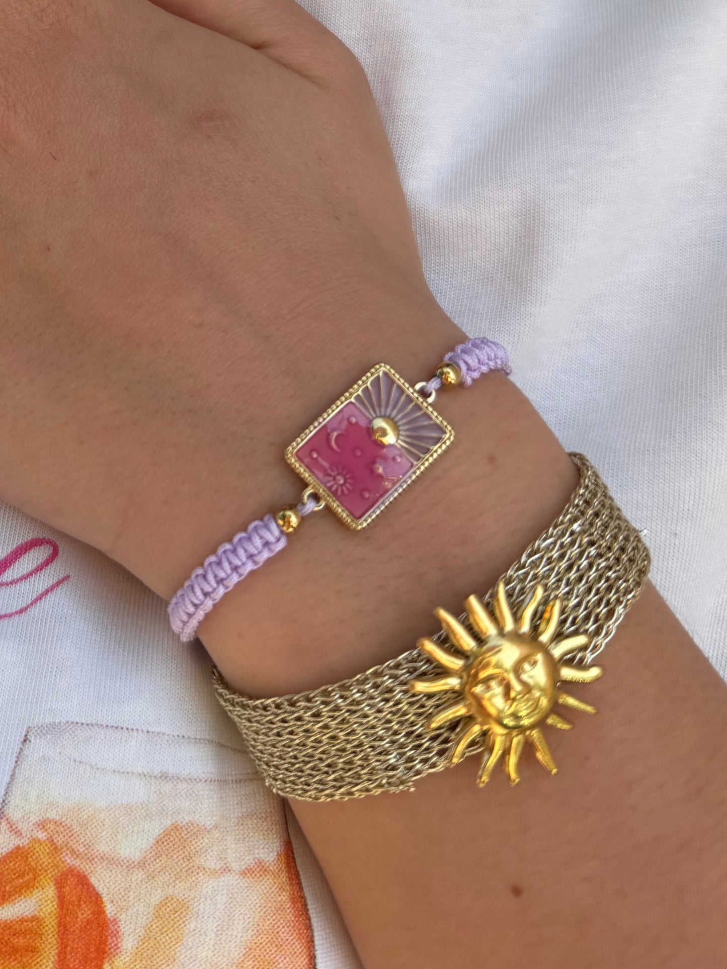 Armband met zegel - Lila