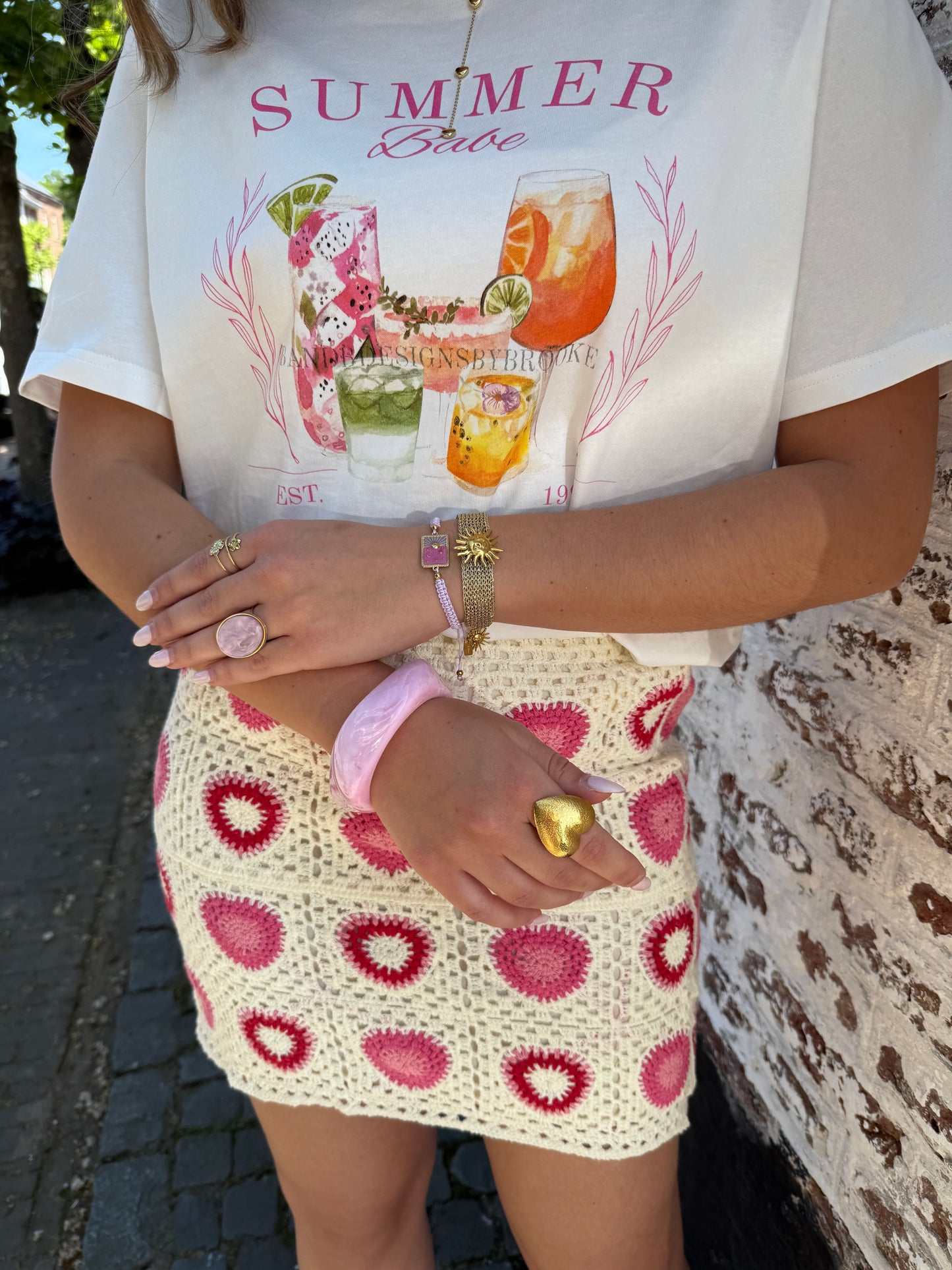 Shirt summer babe - Wit
