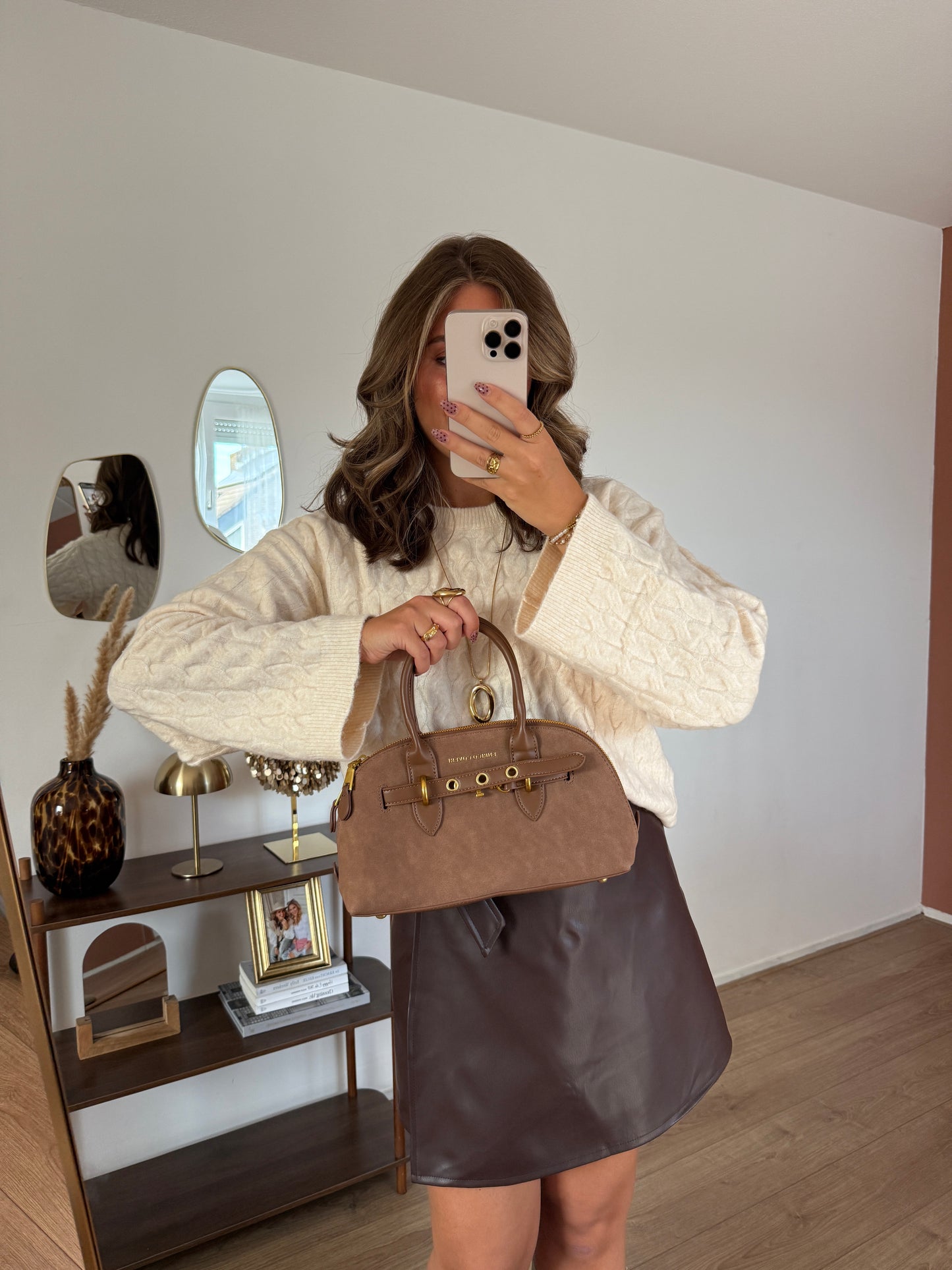 NOVA tas met gesp - Bruin