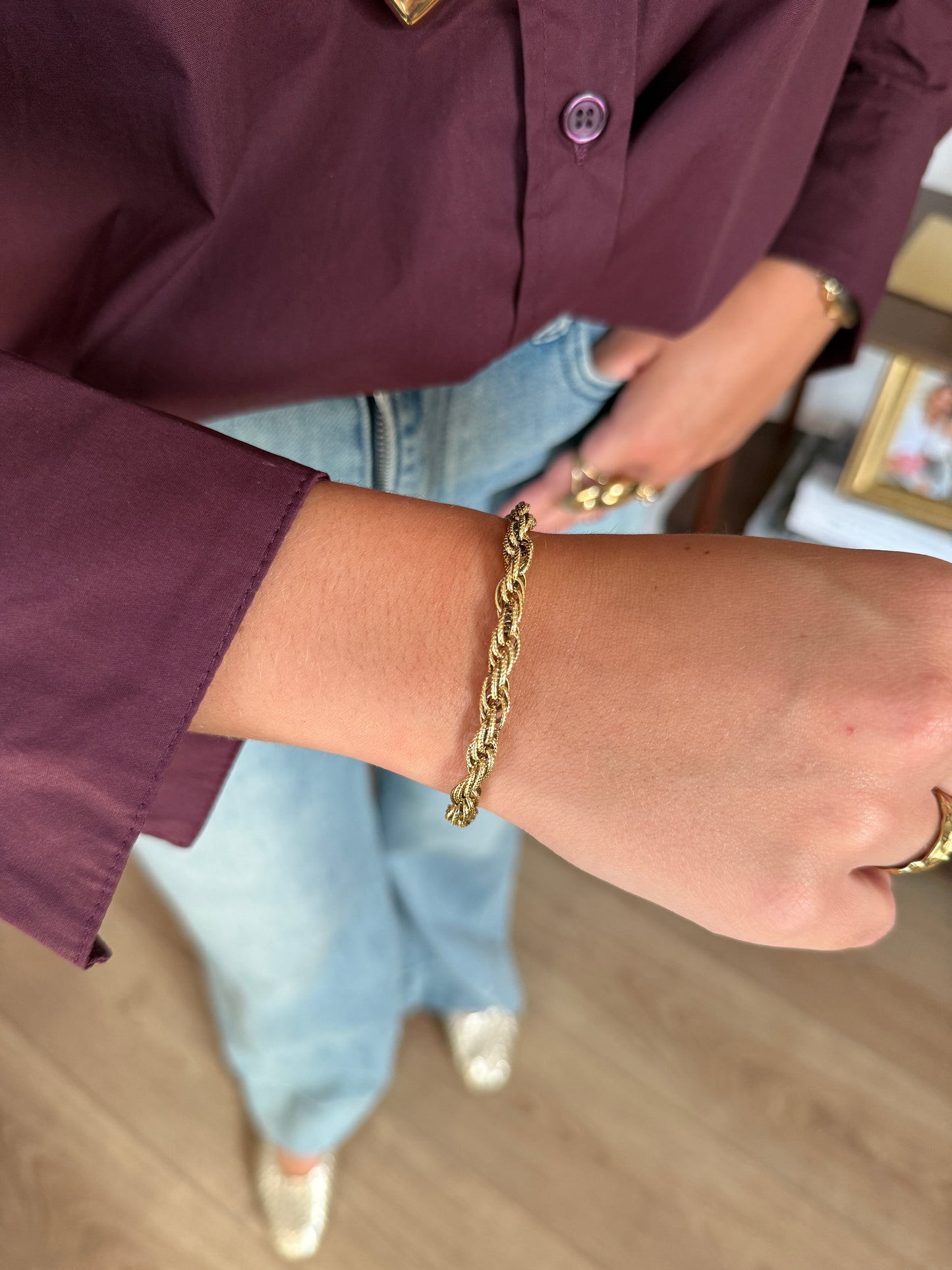 Armband vlecht - Goud