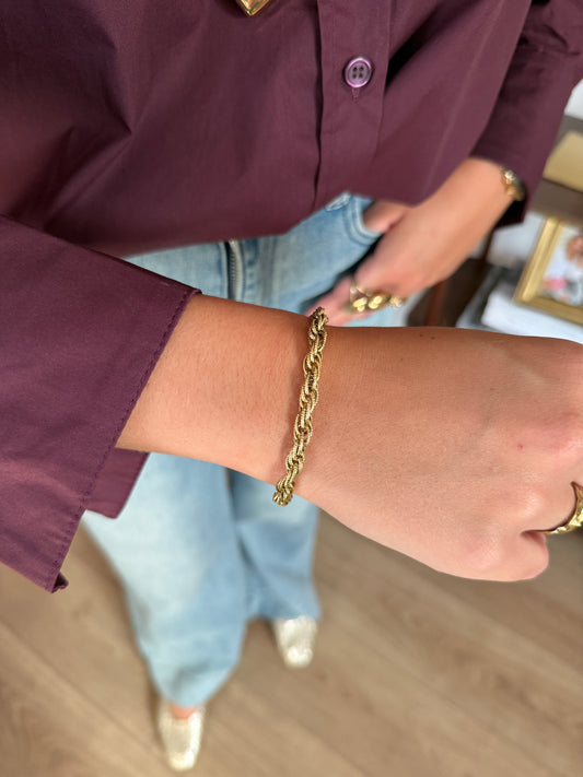 Armband vlecht - Goud