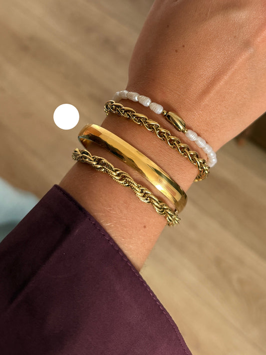 Armband massief - Goud