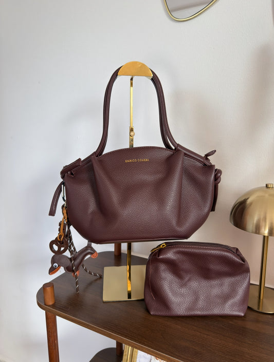 SOHO tas met charm - Bordeaux