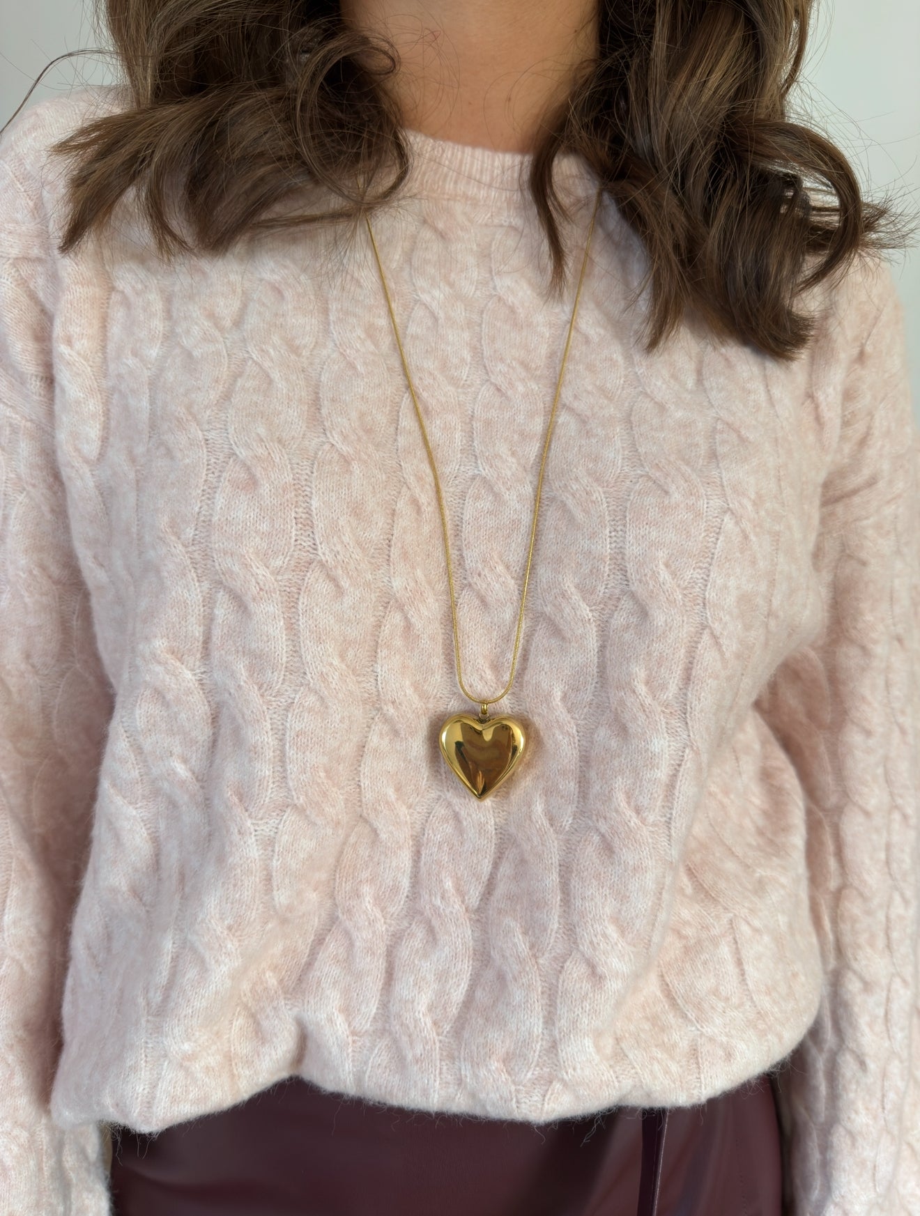 Lange ketting met hart - Goud