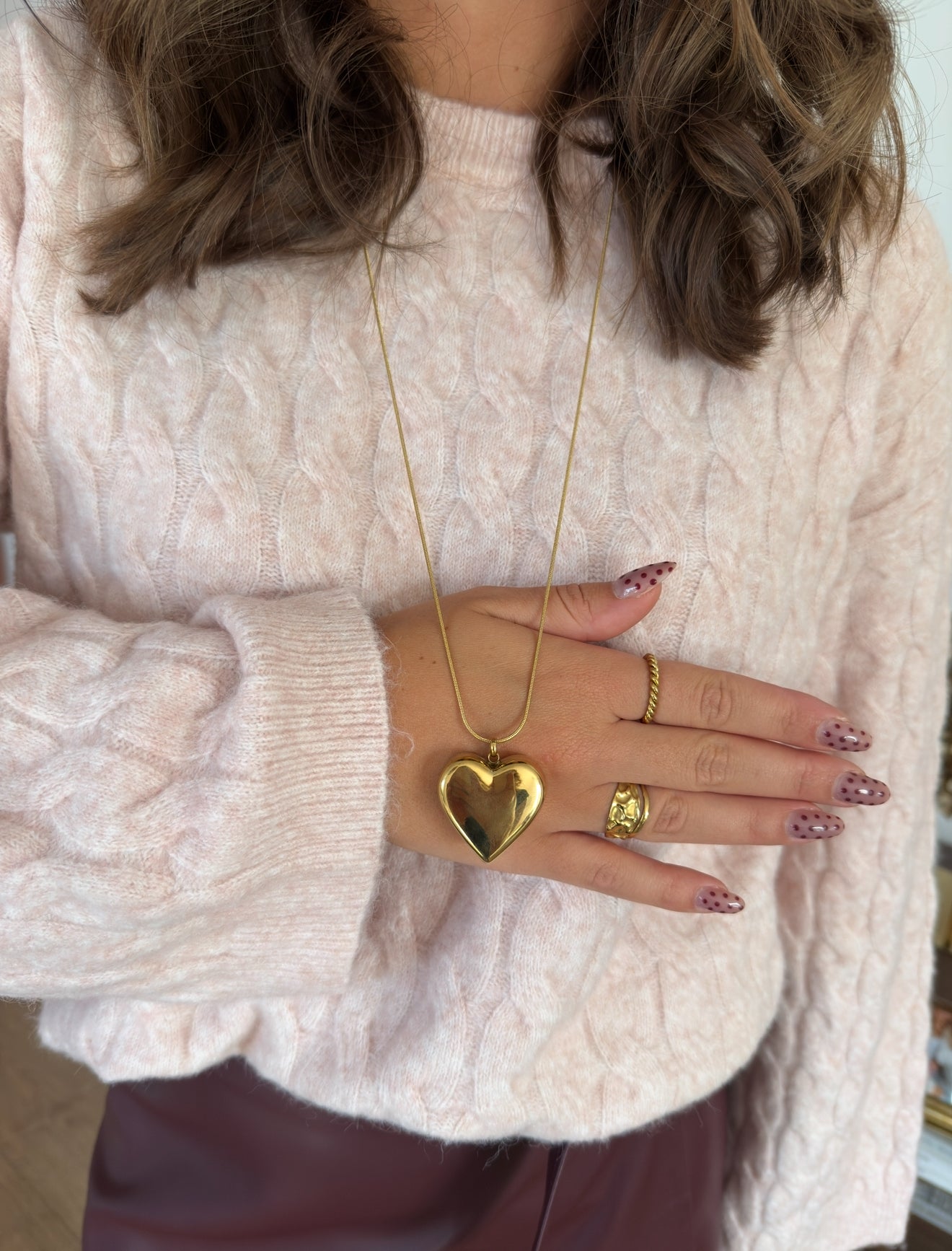 Lange ketting met hart - Goud