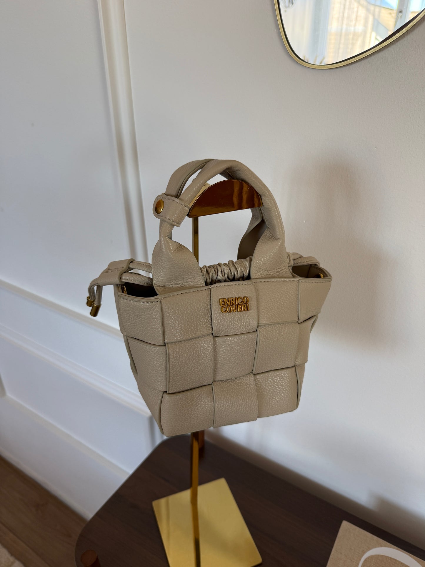 Handtas met details - Créme