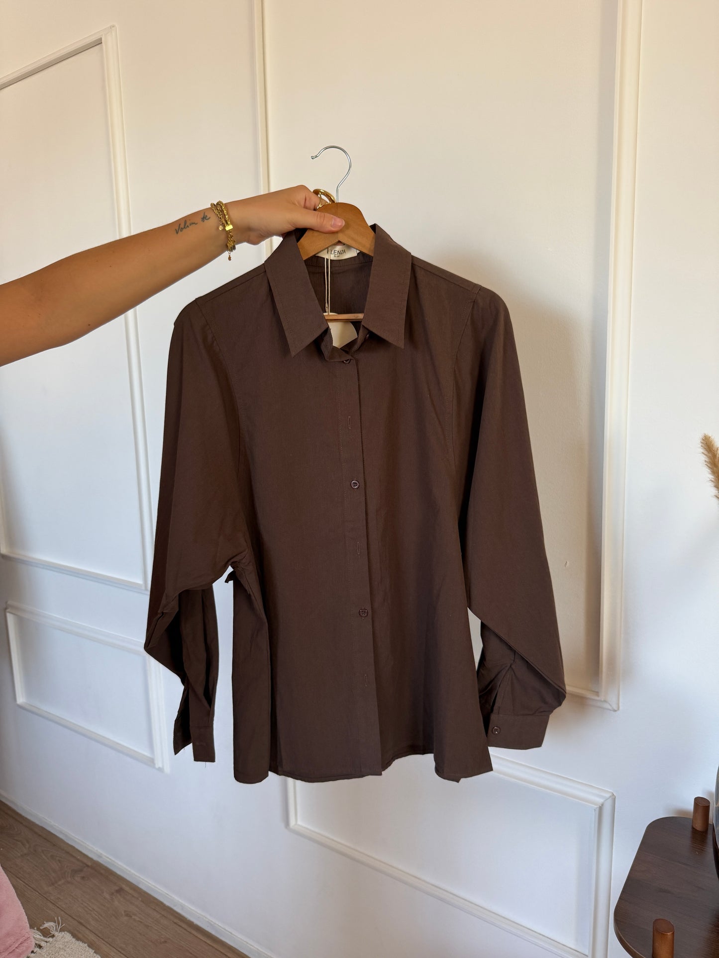 Getailleerde blouse  - Bruin