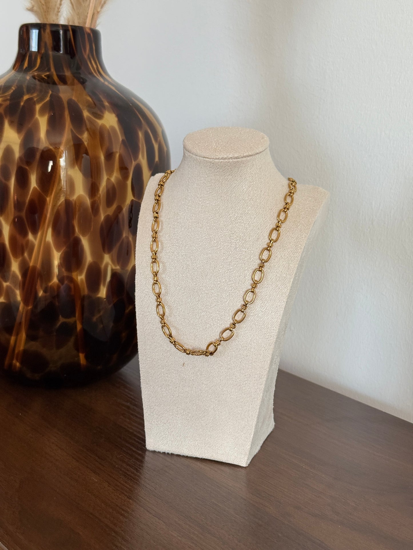 Ketting met ronde schakel - Goud