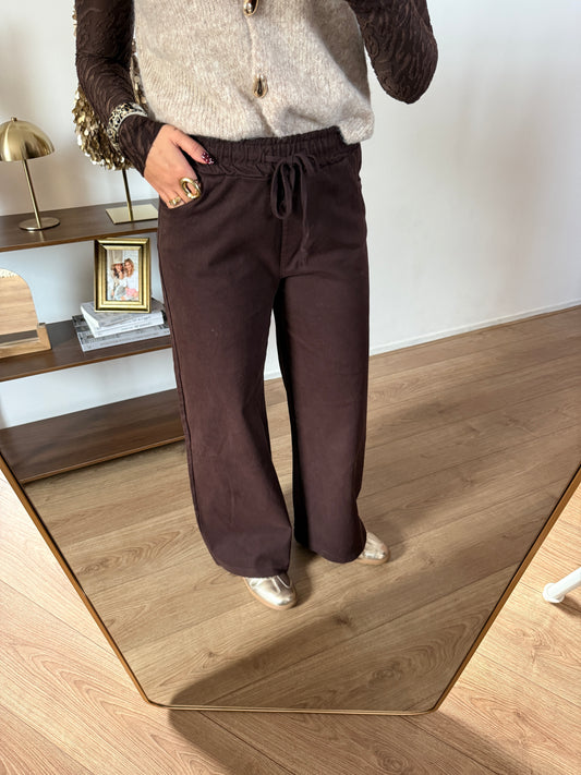 Jeans met strikdetail - Bruin