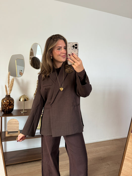 VITA blazer - Bruin
