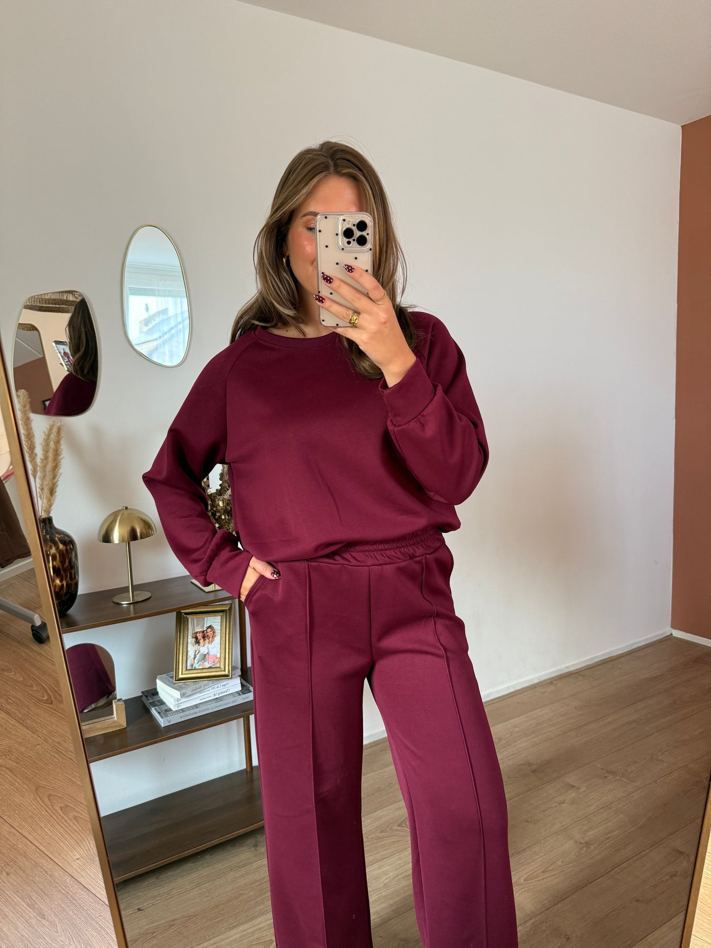Comfy set met lange mouwen - Bordeaux