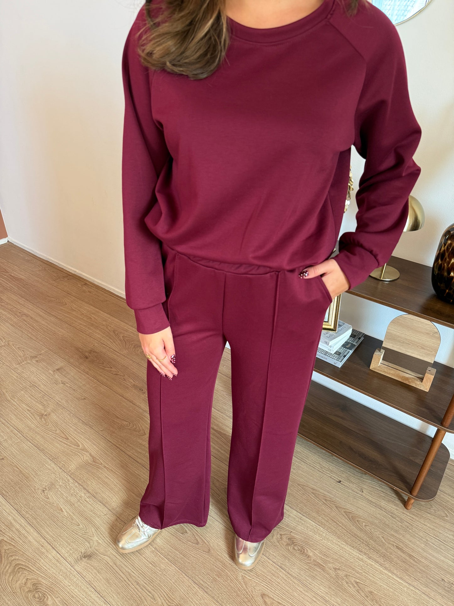 Comfy set met lange mouwen - Bordeaux