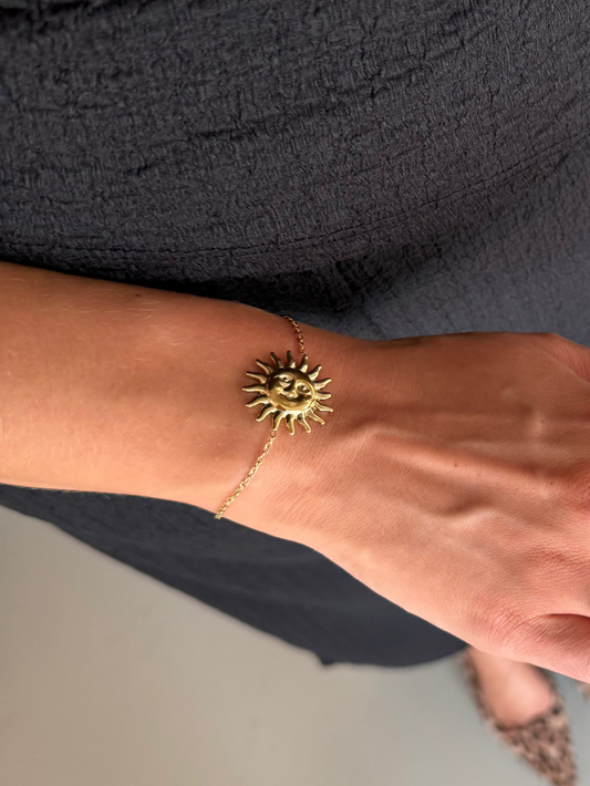 Armband subtiel met zon  - Goud