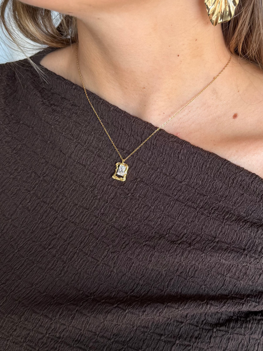Ketting met diamant - Goud