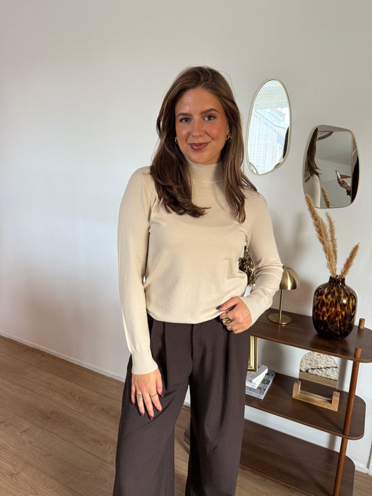 Half hoge coltrui - beige