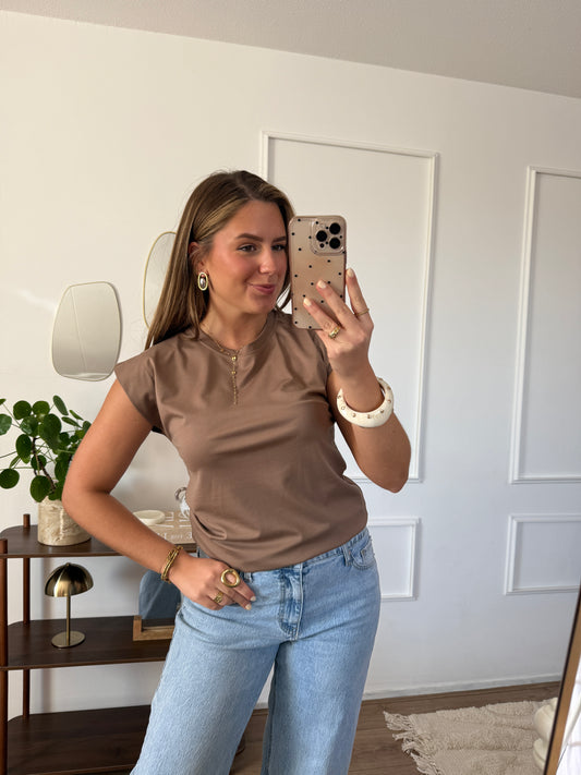 Fijn shirt - Taupe