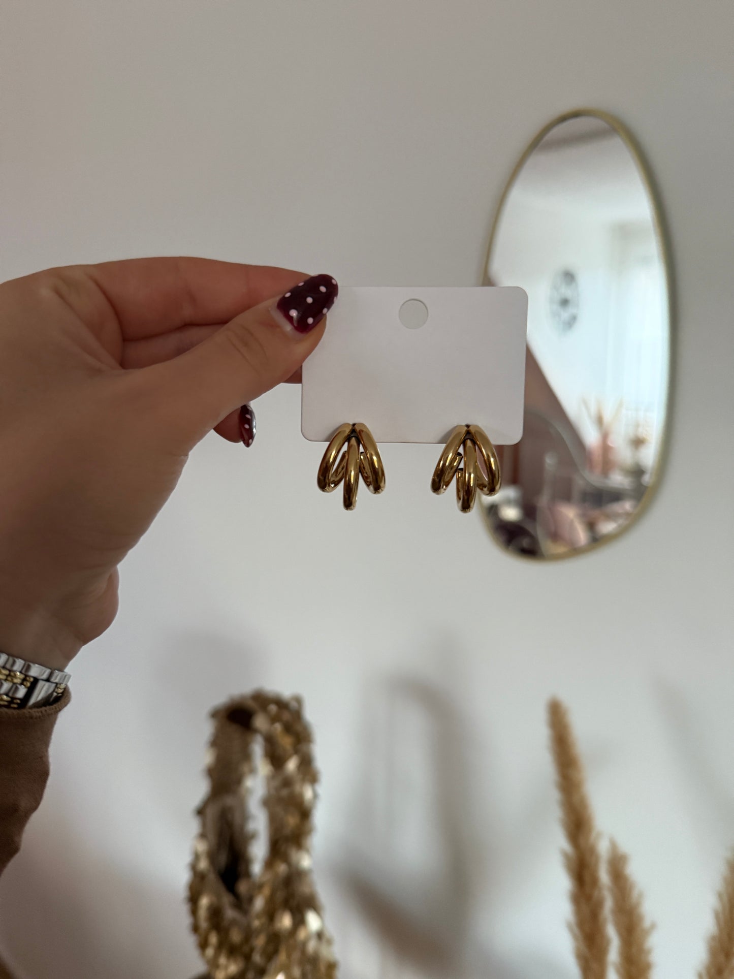 Oorbel 3-delig - goud