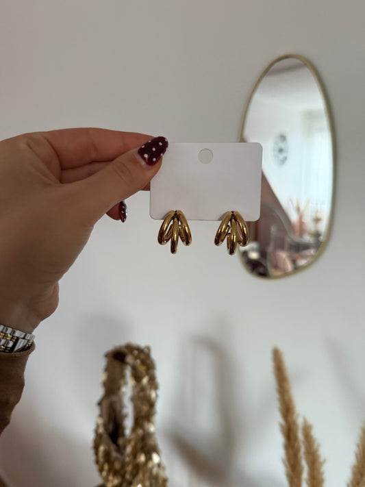 Oorbel 3-delig - goud