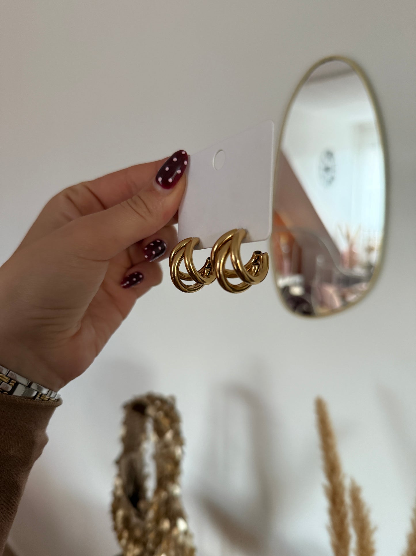 Oorbel 3-delig - goud