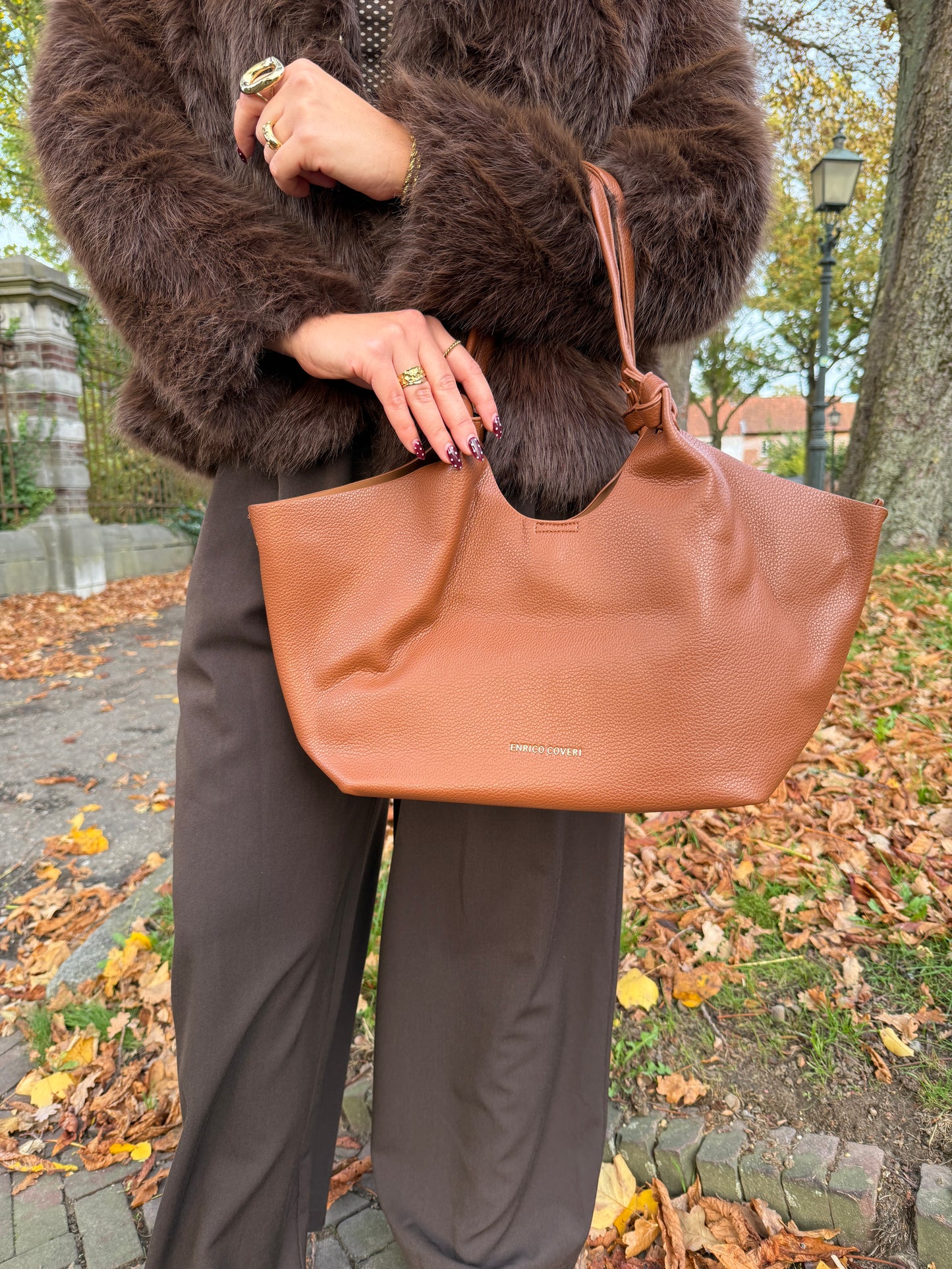 VILE tas - bruin/camel