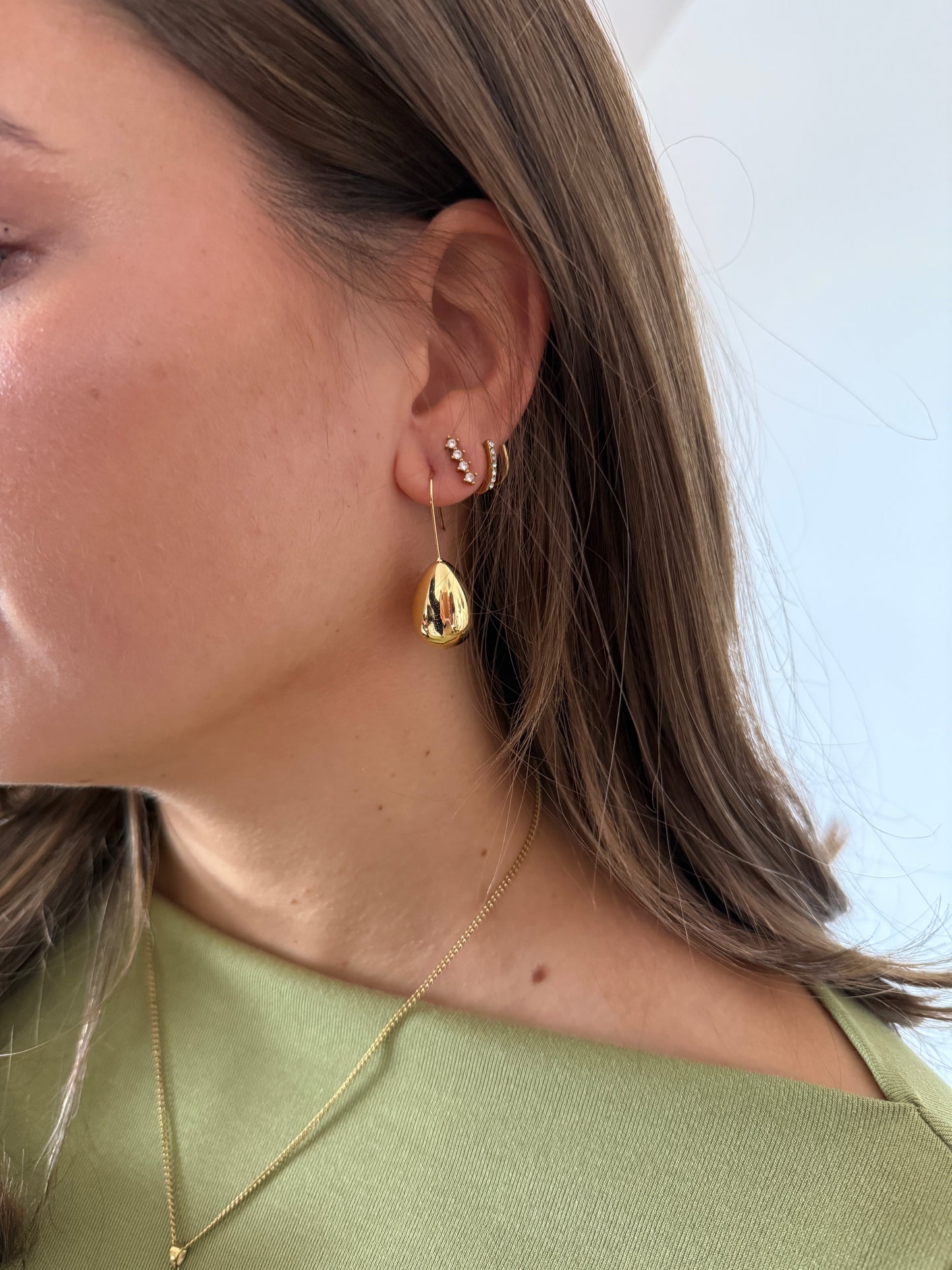 Druppel oorbellen - goud