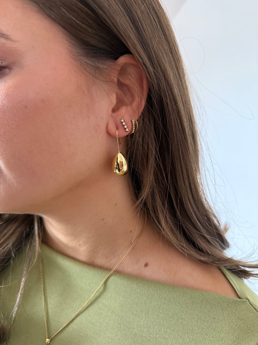 Druppel oorbellen - goud
