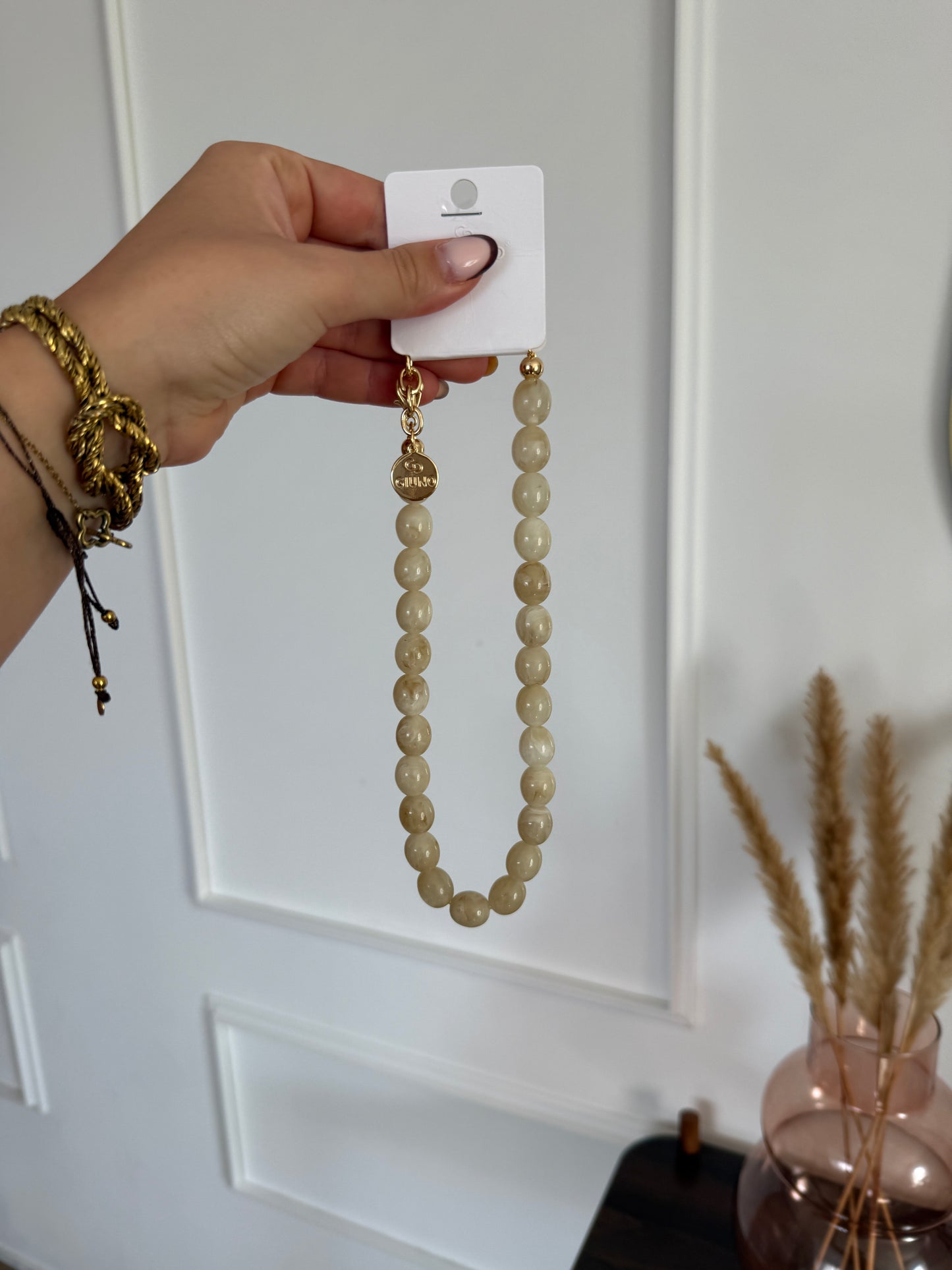 Ketting met kralen - Beige